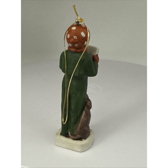 Vtg 1978 Norman Rockwell Christmas Ornament Carolee Caroler Ceramic 3.5" - Picture 3 of 9